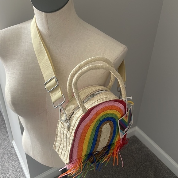 Rainbow Cross body bag mini zip fringe purse new with tag Target Pride Size Mini - Picture 13 of 13